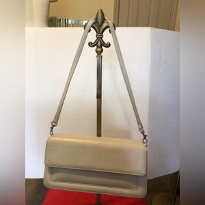 Taupe Leather Shoulder Bag